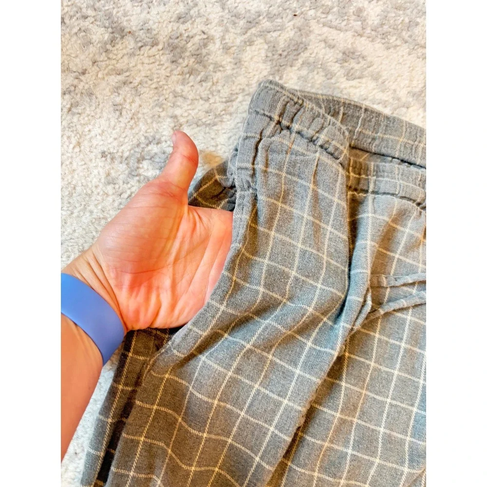 Polo Ralph Lauren Mens Grey Plaid Flannel Pajama Pants Cotton Sleepwear Medium